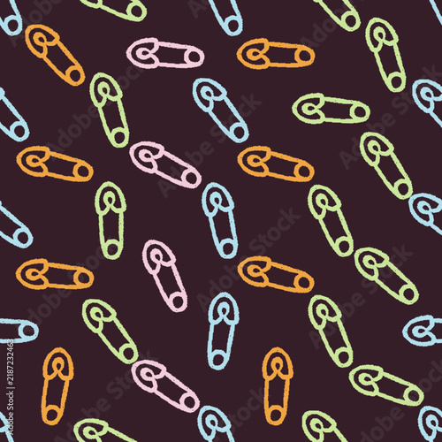 Safety Pin Seamless Pattern