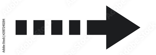 Solid black arrow pointing to the right with straight edges, sharp tip and minimal graphic design.