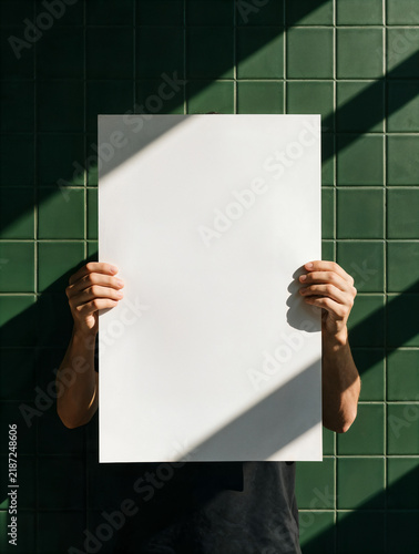 Modern Concrete Wall Poster Display Mockup