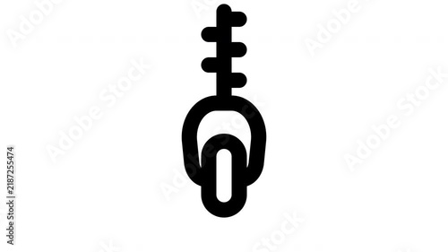 zipper animated Line Icons Premium 4K, Modern Minimal Outline Motion Graphics Collection