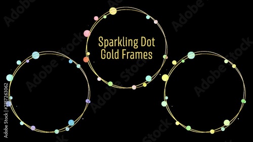 Round Frame Set with Sparkle Dots Loop