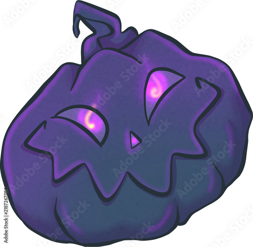 Spooky Stone Pumpkin