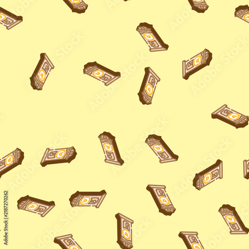 Foto vintage clock slow living isometric seamless pattern