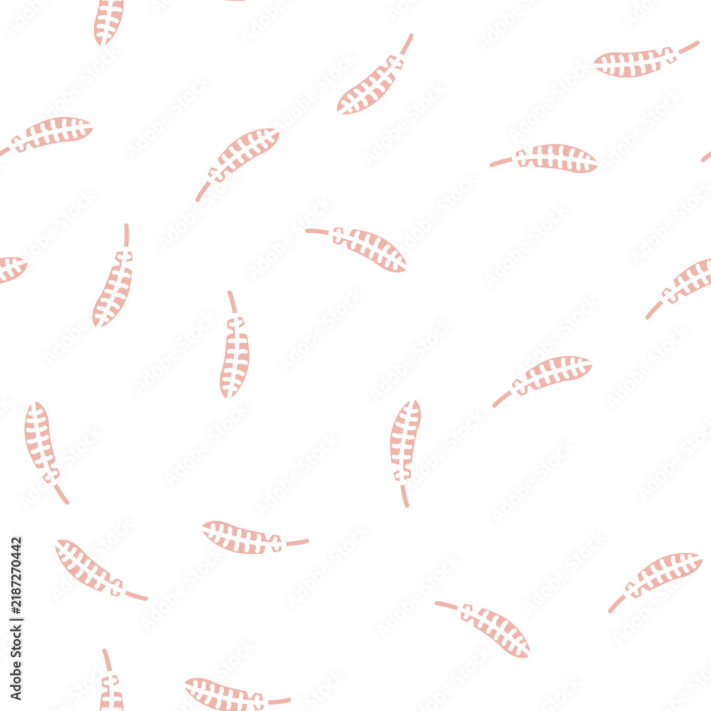 Fototapeta premium feather bird glyph vector seamless pattern. feather bird signthin illustration