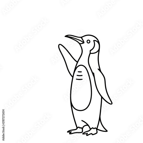 Penguin waving