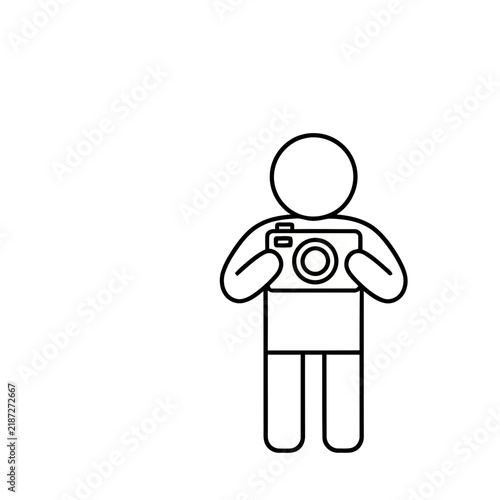 Person holding a camera icon