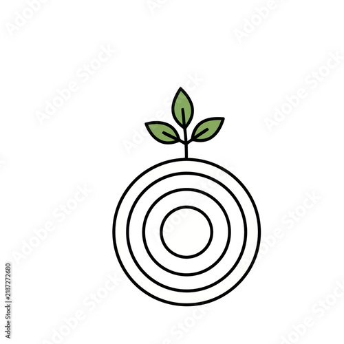 Plant Growing from Target