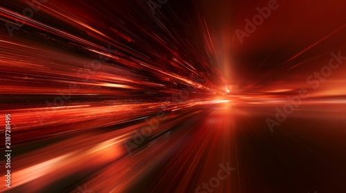 Dynamic red orange abstract light streaks, cinematic high tech energy background with glowing motion trails, futuristic digital glow, vibrant speed effect, modern technology concept and dramatic illum