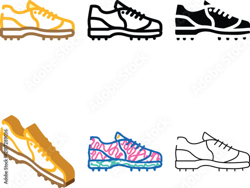 Foto shoes cricket concepts player footwear color icon vector