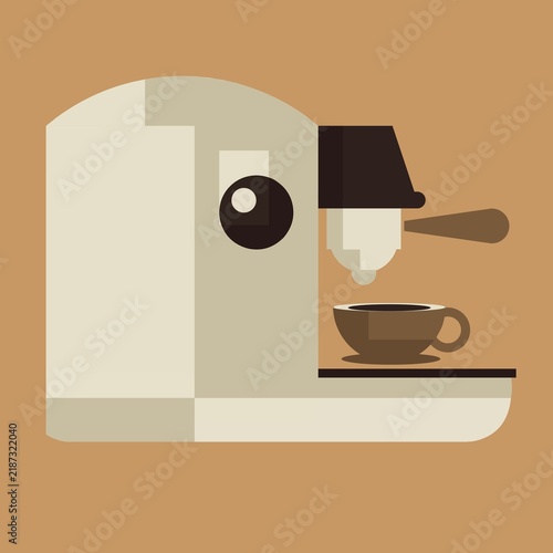 Espresso Coffee Machine Icon Illustration
