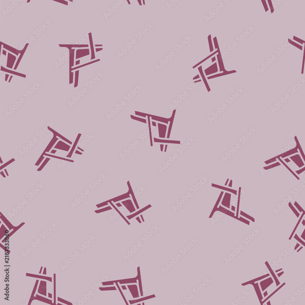 Obraz premium adirondack chair outdoor furniture glyph vector seamless pattern. adirondack chair outdoor furniture thin illustration