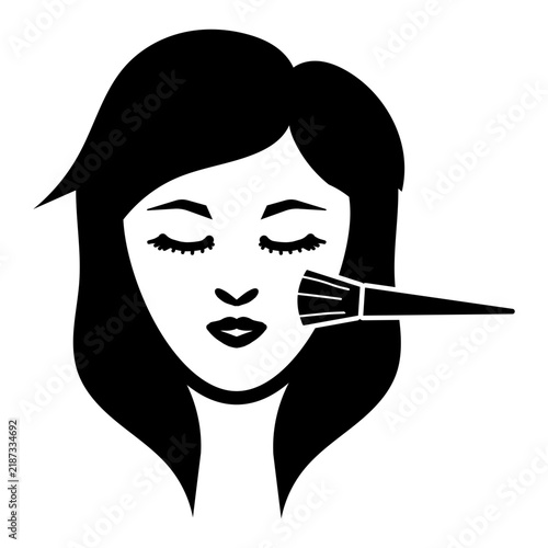 Makeup artist vector icon