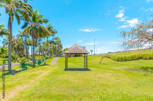 Carbets de l'Allée Dumanoir dans la ville de Capesterre-Belle-Eau en Guadeloupe à Basse-Terre, Antilles Françaises.