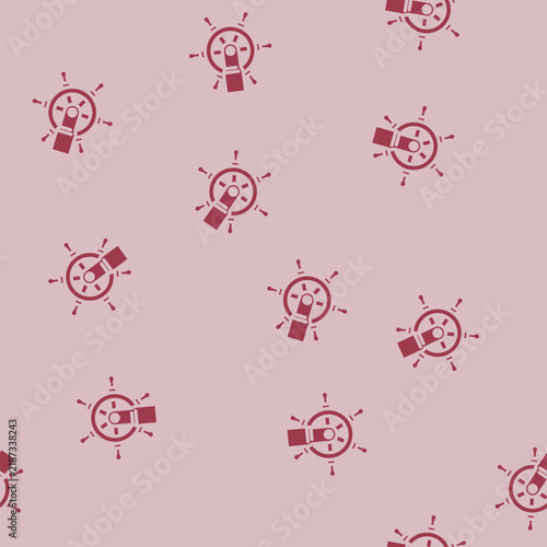 Bild auf Leinwand ships wheel sailing sport glyph vector seamless pattern