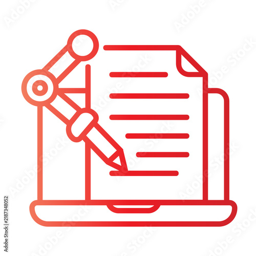 AI Content Editing Gradient Icon