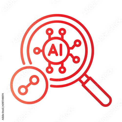 AI Search Analysis Gradient Icon