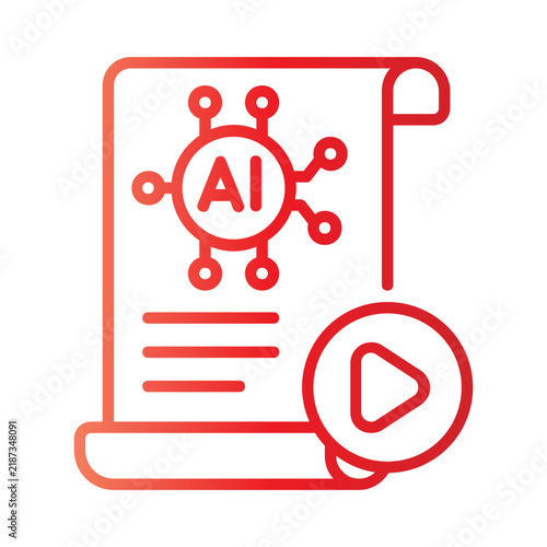 AI Video Content Gradient Icon