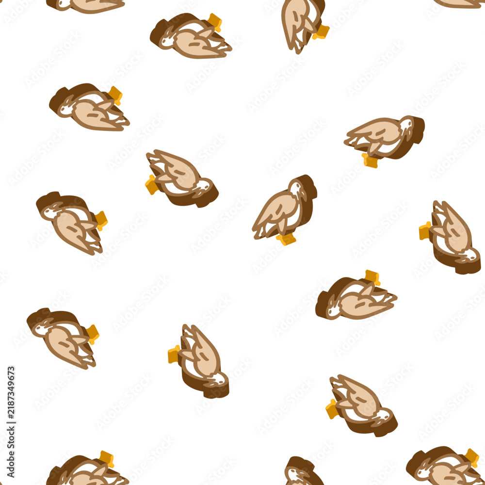 Fototapeta premium eagle bird isometric seamless pattern. eagle bird sign illustration