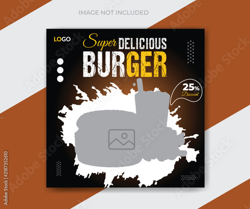 Super Delicious Burger Social Media Post Template