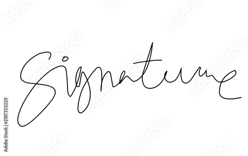 Obraz na płótnie signature doodle, Hand written