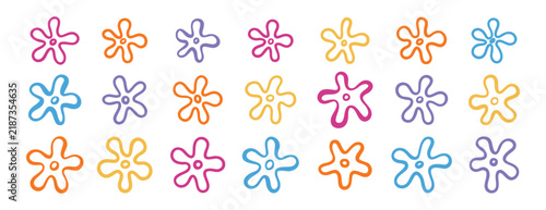 doodle hand drawn bikini bottom flowers, summer decoration, bikini botton sky elements. tropical flowers set
