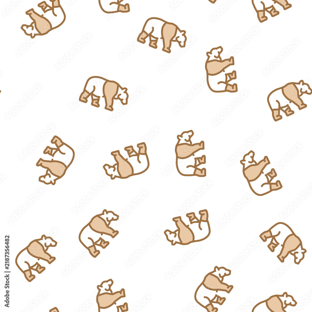 Fototapeta premium panda animal vector seamless pattern panda animal sign illustration