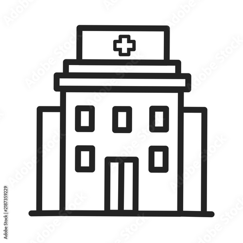 Hospital Building Outline Icon