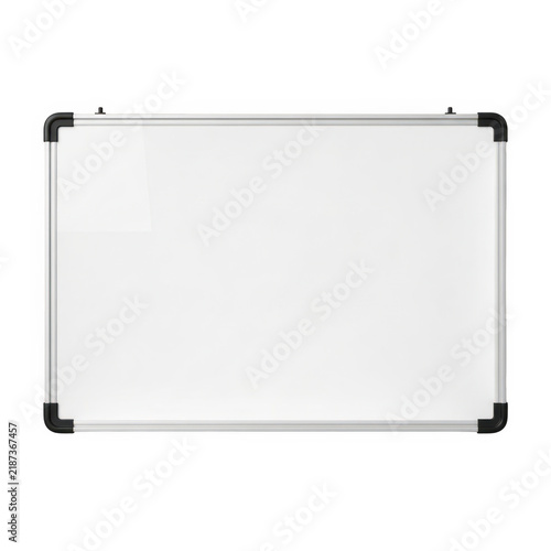 Minimalist whiteboard with corner clips