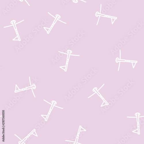 golf flag line seamless pattern golf flag thin line illustration