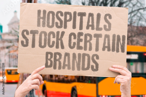 Quadro su tela "Hospitals stock certain brands" Medical institutions supply specific snack products to patients systemically