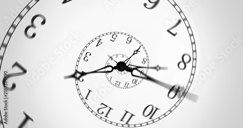 Spiral Clock Face Showing The Passage Of Time