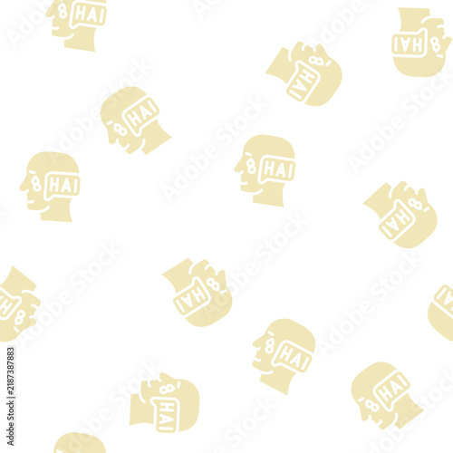 Photography ambivalence neurosis, sharp mood swings glyph vector seamless pattern