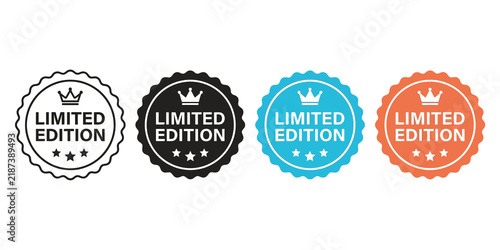 Obraz na płótnie Limited edition rubber stamp seal icons in multiple color variations and styles