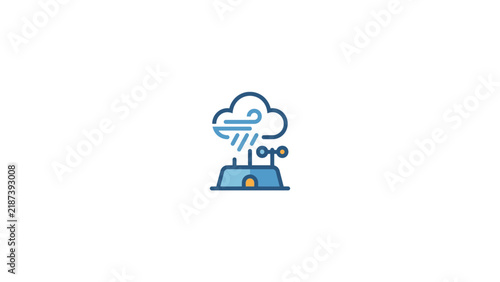 Weather Station Icon Isolated On White Background