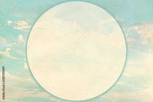 vintage clouds with copyspace