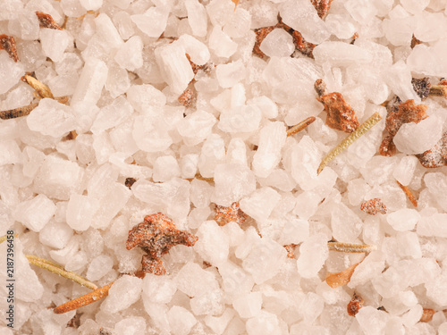 Seasoned salt made from rock salt, rosemary, and lemon