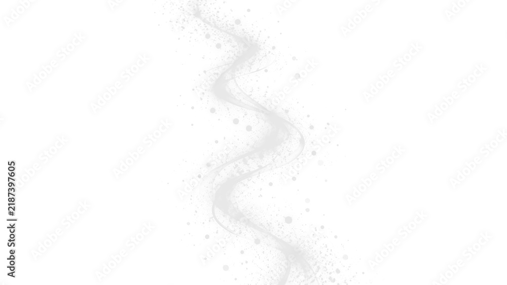 Fototapeta premium Scia di fumo bianco e vapore trasparente con particelle. Effetto nebbia ondulata verticale isolata su sfondo trasparente PNG