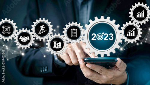 Digital Business Transformation Professional Hand Interacting with Advanced Interface for Human Resources and Organizational Management Strategy