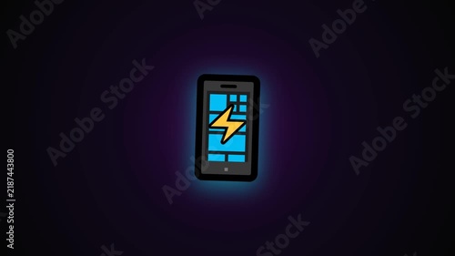 glowing neon light bulb