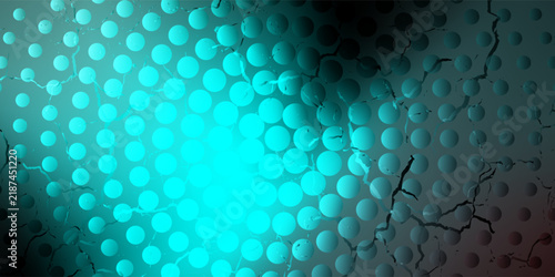 Abstract Cyan Bubble Pattern with Glowing Circular Texture and Dark Atmospheric Background.