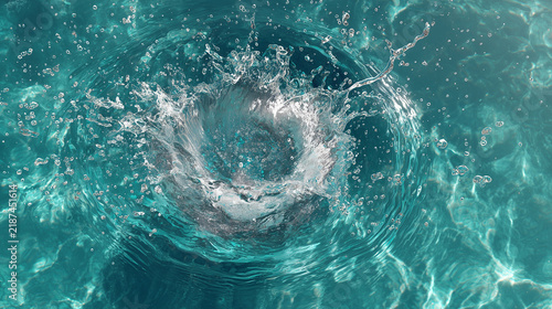 water splash in pool