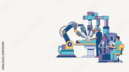 Modern industrial robotic arm assembling electronic components in automated factory.