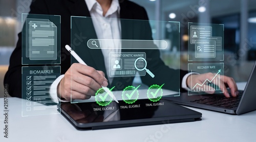 Obraz na płótnie clinical trial patient recruitment and genetic screening platform
