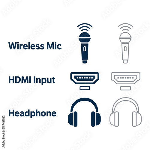 Wireless Audio Connection Icons