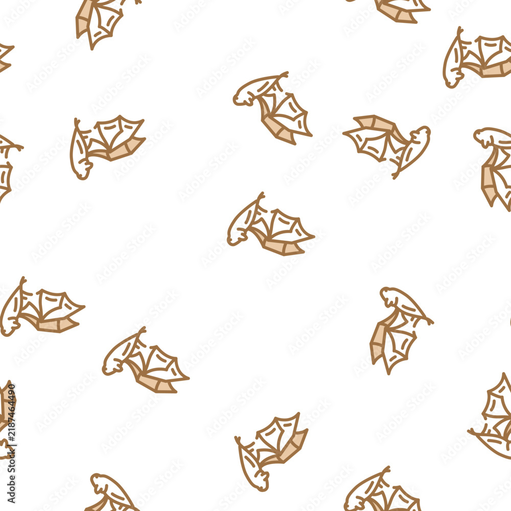 Obraz premium bat zoo animal vector seamless pattern bat zoo animal sign illustration