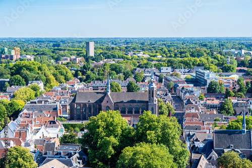 Aerial view of Leeuwarden in the Netherlands