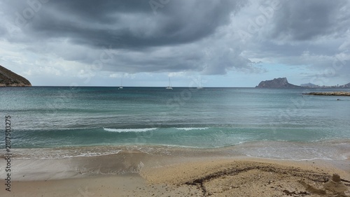 storm on the beach, Moraira, Alicante, España