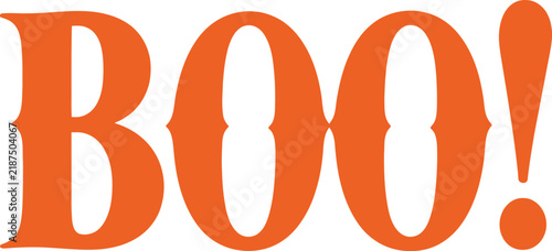 BOO Halloween Typography Text Vector Illustration