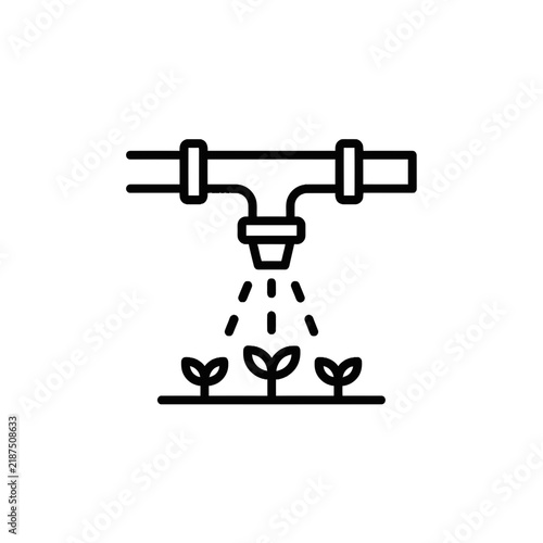 Irrigation System Icon for Agriculture and Gardening
