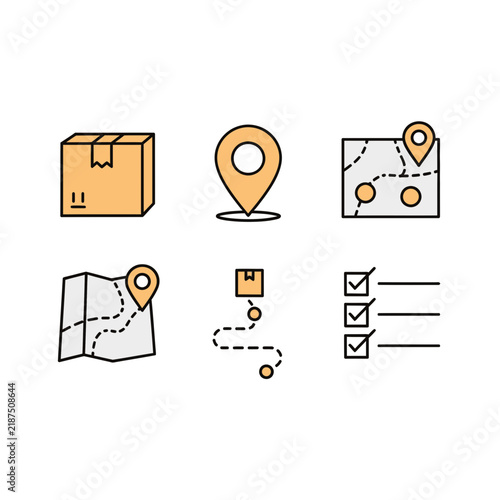 Logistics and Delivery Icon Set